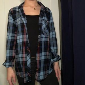 Plaid button down shirt
